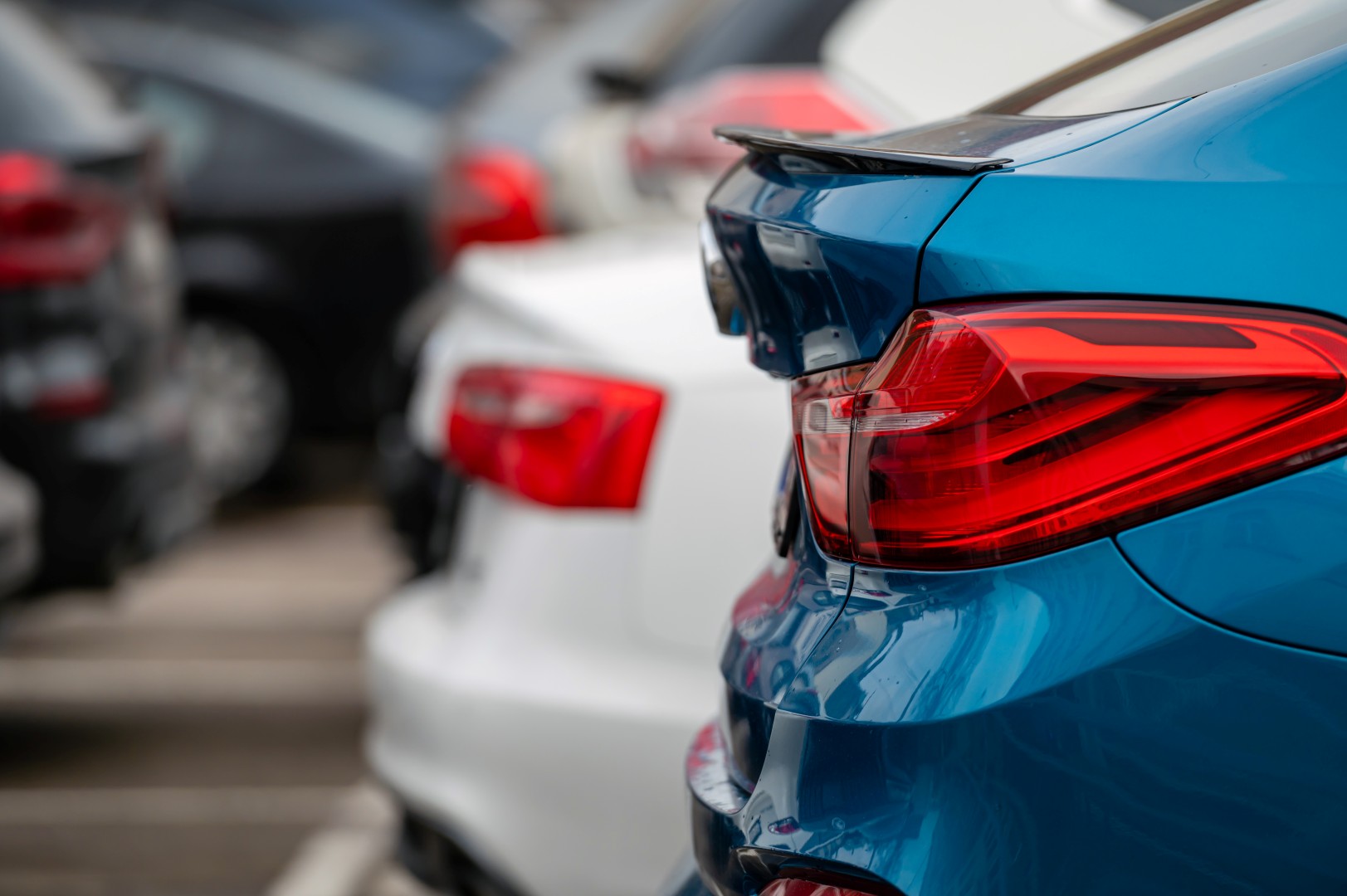 parking lot full of cars
